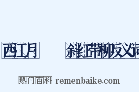 西江月·靺鞨斜红带柳反义词是什么意思的图片